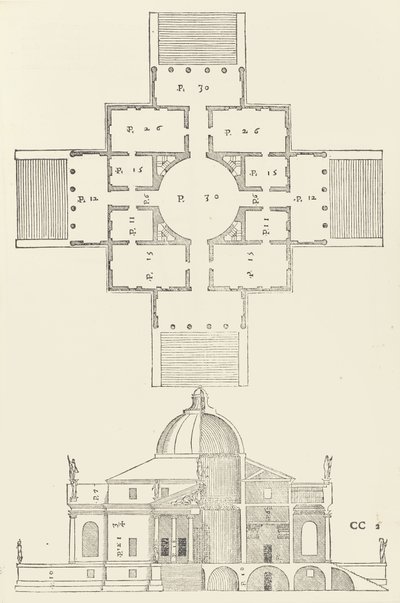 Die vier Bücher der Architektur von Andrea Palladio, 1570 von Christoph Krieger