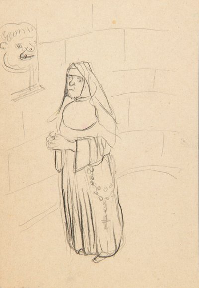 Skizze einer Nonne von Christoph Voll