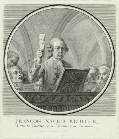 Porträt des Komponisten Franz Xaver Richter 1709-1789, 1785 von Christophe Guerin