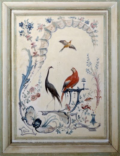 Vögel im großen Wohnzimmer des Schlosses von Champs-sur-Marne von Christophe Huet