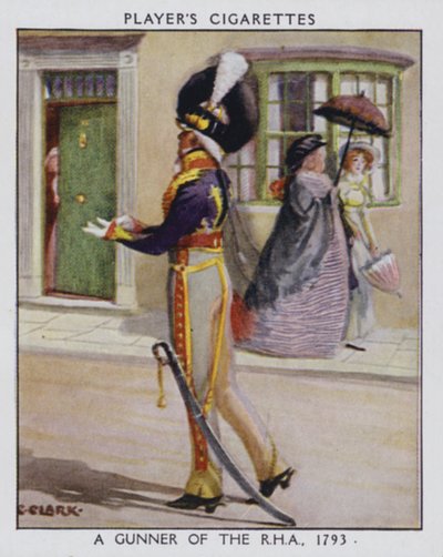 Ein Kanonier der Royal Horse Artillery von Christopher (after) Clark