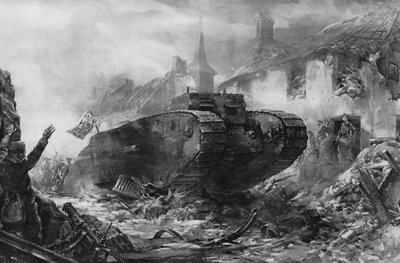 Der erste Einsatz von gepanzerten Landfahrzeugen im Krieg, die „Tanks“ an der Westfront von Christopher (after) Clark