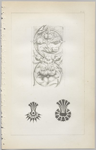 Die Kunst des dekorativen Designs: mit einem Anhang, der die Stunden des Tages angibt, zu denen Blumen öffnen, veröffentlicht von Day & Son, London, 1862 von Christopher Dresser