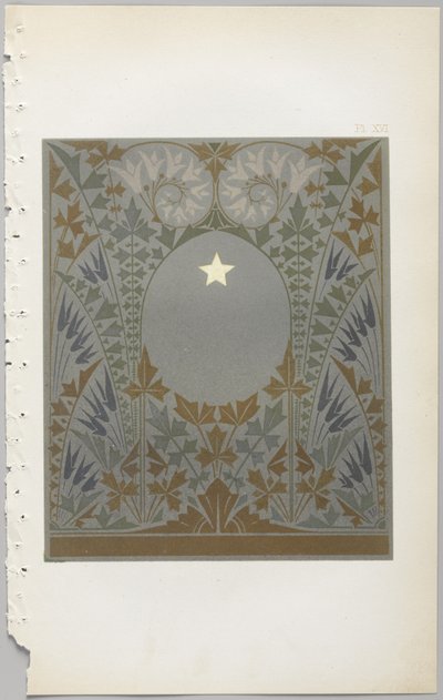 Die Kunst des dekorativen Designs: mit einem Anhang, der die Stunden des Tages angibt, zu denen Blumen öffnen, veröffentlicht von Day & Son, London, 1862 von Christopher Dresser