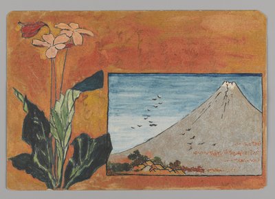 Fuji mit Blumen von Christopher Grant La Farge