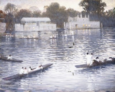 Sonntagabend, Boote auf der Themse bei Henley, 1924 von Christopher Richard Wynne Nevinson