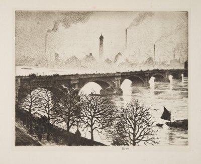 Waterloo-Brücke von einem Savoy-Fenster von Christopher Richard Wynne Nevinson