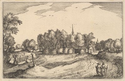 Ein Kloster, Tafel 13 aus Regiunculae et Villae Aliquot Ducatus Brabantiae, ca. 1610 von Claes Jansz Visscher