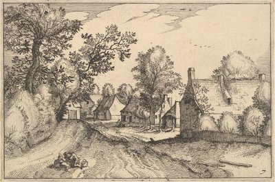 Ein Dorfweg von Claes Jansz Visscher