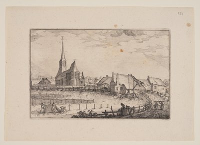 Das Dorf Zandvoort, aus Ansichten der Umgebung von Haarlem von Claes Jansz. Visscher