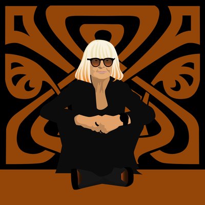Porträt von Barbara Hulanicki, Modedesignerin, Gründerin von Biba, Innenarchitektin und Illustratorin von Claire Huntley