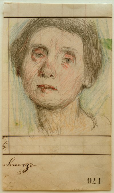 Selbstbildnis en face von Clara Siewert