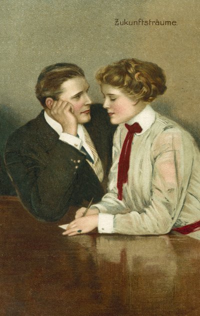 Paar in ernsthaften Diskussionen von Clarence F. Underwood