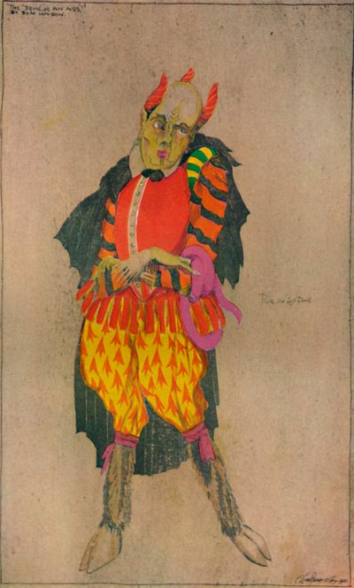 Entwurf für Kostüm in Ben Jonsons The Devil is an Ass, ca. 1927 von Claud Lovat Fraser