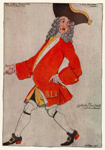 Die Bettleroper, Captain Macheath von Claud Lovat Fraser