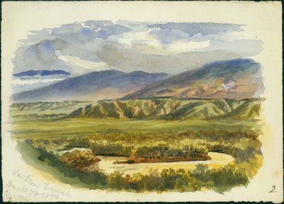 Ansicht in der Nähe von Damieh, Jordan-Tal, 1874 von Claude Conder