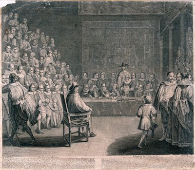 Prozess von König Karl I., Palace of Westminster von Claude Dubosc