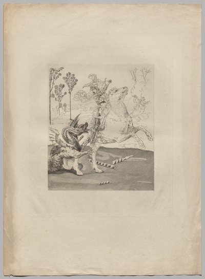 St. Georg und der Drache (1) von Claude Ferdinand Gaillard