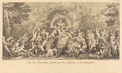 Fest des Gottes Pan, gefeiert von Sylvanen und Nymphen von Claude Gillot