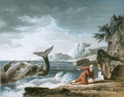 Jona wird vom Wal an Land gespuckt von Claude Joseph Vernet