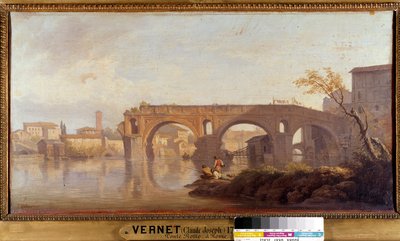 Le Ponte Rotto in Rom von Claude Joseph Vernet