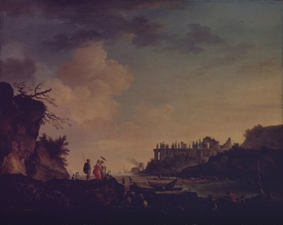 Ruinen nahe der Mündung eines Flusses, 1748 von Claude Joseph Vernet