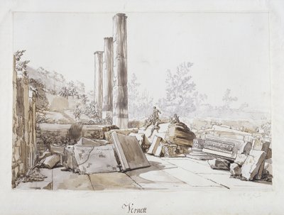 Ruinen des Tempels von Serapis in Pozzuoli von Claude Joseph Vernet