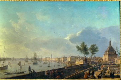 Der Hafen von Bordeaux mit den Stadtmauern. Gemälde von Joseph Vernet (1714-1789) 18. Jahrhundert. Paris, Marine Museum von Claude Joseph Vernet
