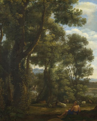 Landschaft mit einem Ziegenhirten und Ziegen von Claude Lorrain