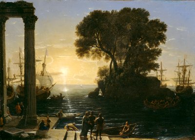 Küstenszene mit der Einschiffung des Heiligen Paulus, 1655 von Claude Lorrain
