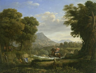 Landschaft mit dem heiligen Georg und dem Drachen von Claude Lorrain