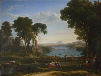 Landschaft mit der Hochzeit von Isaak und Rebekka, 1648 von Claude Lorrain