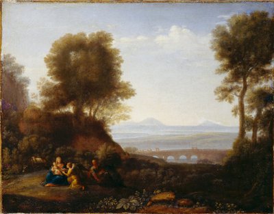 Rast auf der Flucht nach Ägypten von Claude Lorrain