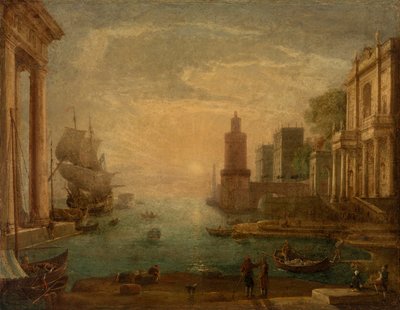 Hafen mit Odysseus, der Chryseis ihrem Vater Chryses zurückgibt von Claude Lorrain