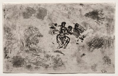 Studie einer sitzenden Frau und andere Skizzen von Claude Lorrain