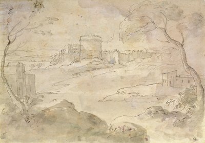 Landschaft mit befestigter Stadt von Claude Lorrain