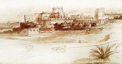 Ansicht einer kleinen italienischen Stadt, ca. 1630 von Claude Lorrain