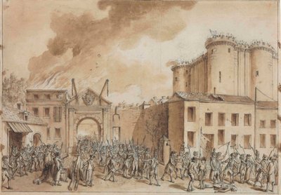 Der Sturm auf die Bastille am 14. Juli 1789 von Claude Louis Desrais