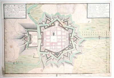 Plan von Saarlouis, aus Traite de Fortifications von Claude Masse