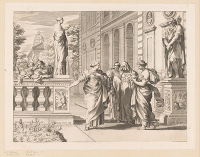 Allegorie zu Ehren des Collegio Romano von Claude Mellan