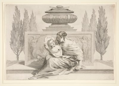 Allegorie auf den Tod der Königin (Anna von Österreich) von Claude Mellan