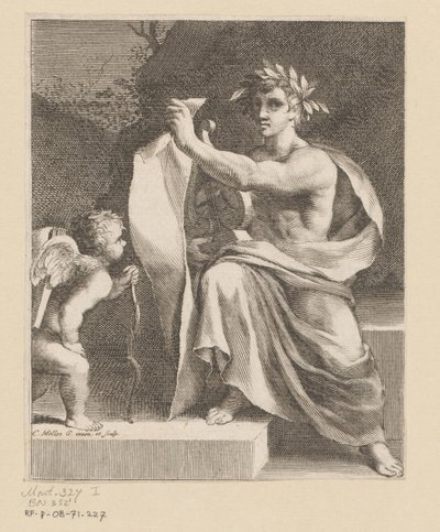 Apollo mit einem Amor von Claude Mellan