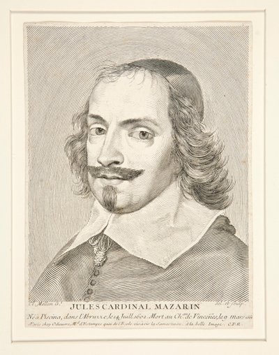 Kardinal Jules Mazarin (1602-1661) von Claude Mellan