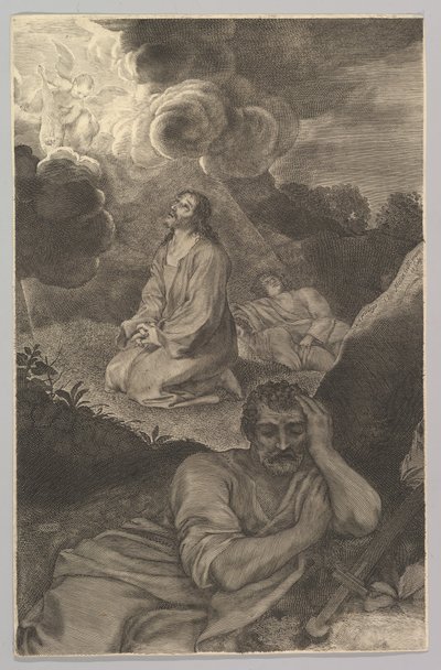Christus im Garten der Oliven, 17. Jahrhundert von Claude Mellan