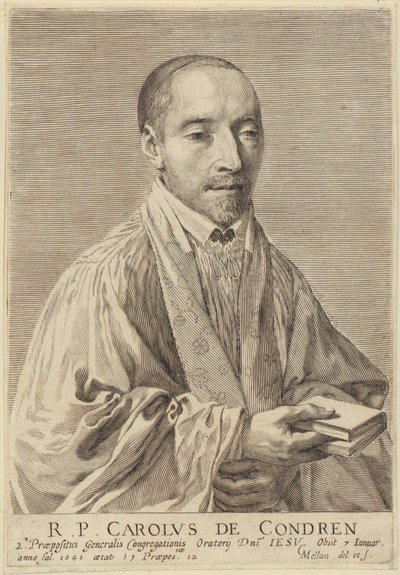 Porträt von Charles de Condren von Claude Mellan