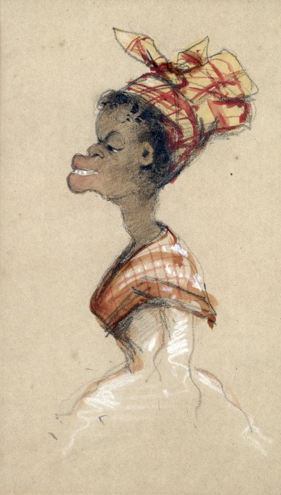 Schwarze Frau mit Kopftuch, 1857 von Claude Monet