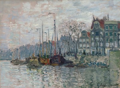 Blick auf die Prins Hendrikkade und die Kromme Waal in Amsterdam von Claude Monet