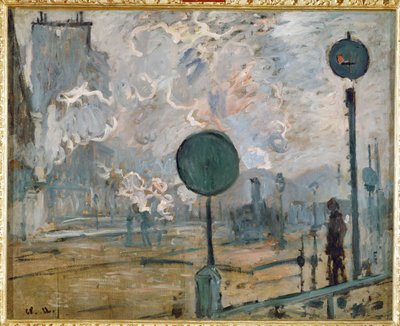 Außenansicht des Gare Saint-Lazare, Signal von Claude Monet