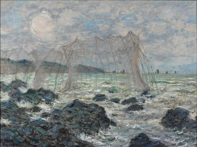 Fischernetze in Pourville von Claude Monet