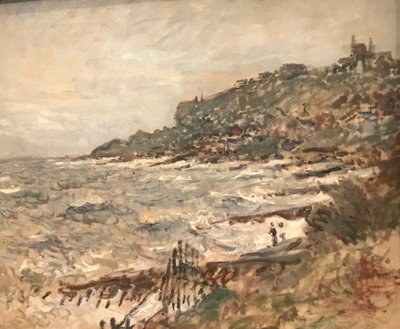 Felswand von Sainte-Adresse, graues Wetter von Claude Monet